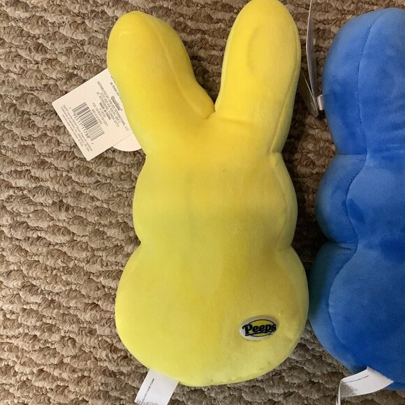 Peeps Yellow & Blue 9" Marshmallow-Scented Bunny - New With Tags - Picture 3 of 5